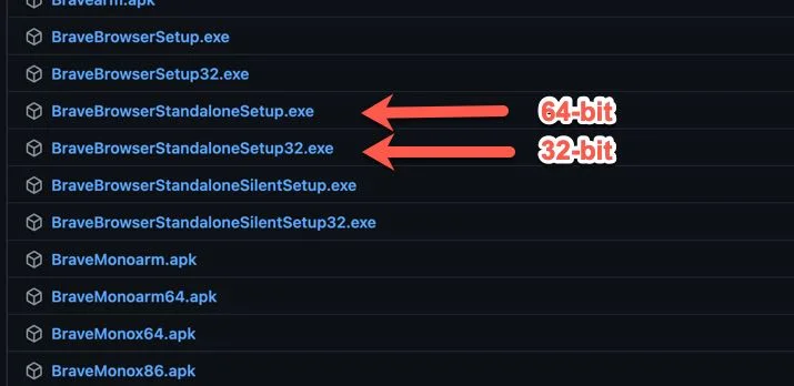 Brave 32:64-bit full offline installer